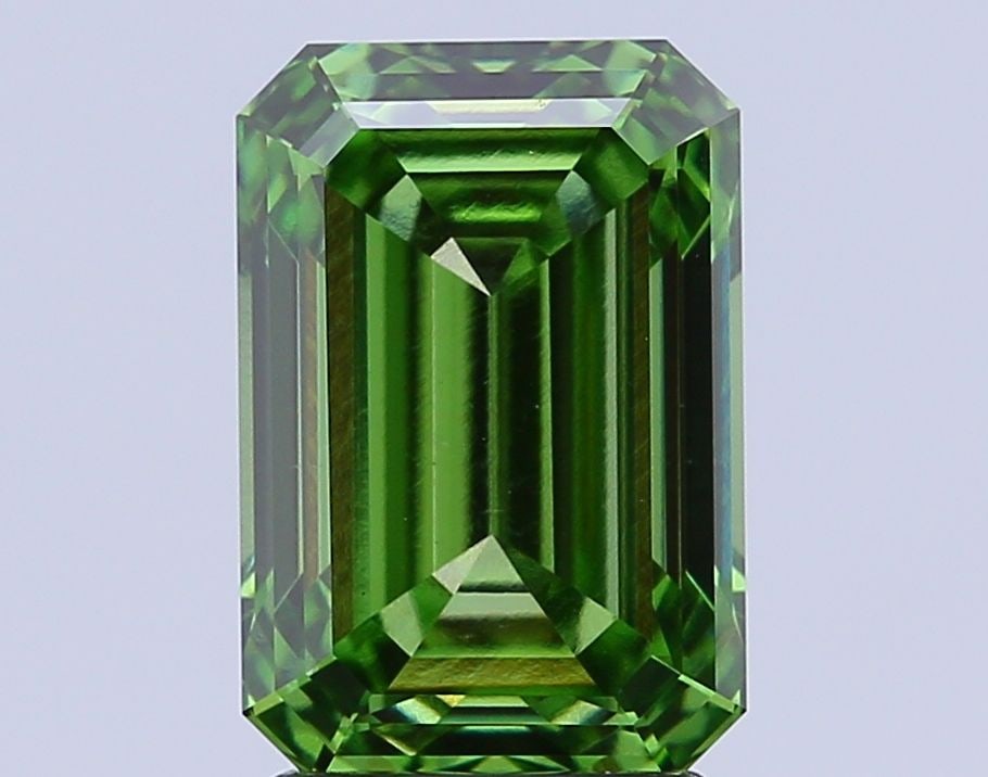 Loose Diamond - EMERALD 3.1ct Fancy Vivid Green VS1 (1 of 1)