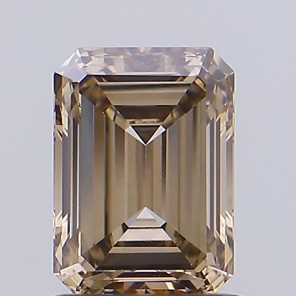 Loose Diamond - EMERALD 1.06ct Fancy Light Brown Yellow VS1: Loose Diamond - EMERALD 1.06ct Fancy Light Brown Yellow VS1 Source: This is a real non-mined Diamond that has been grown in a lab Shape: EMERALD Carats: 1.06 Color: Fancy Light Brown Yellow Certificat