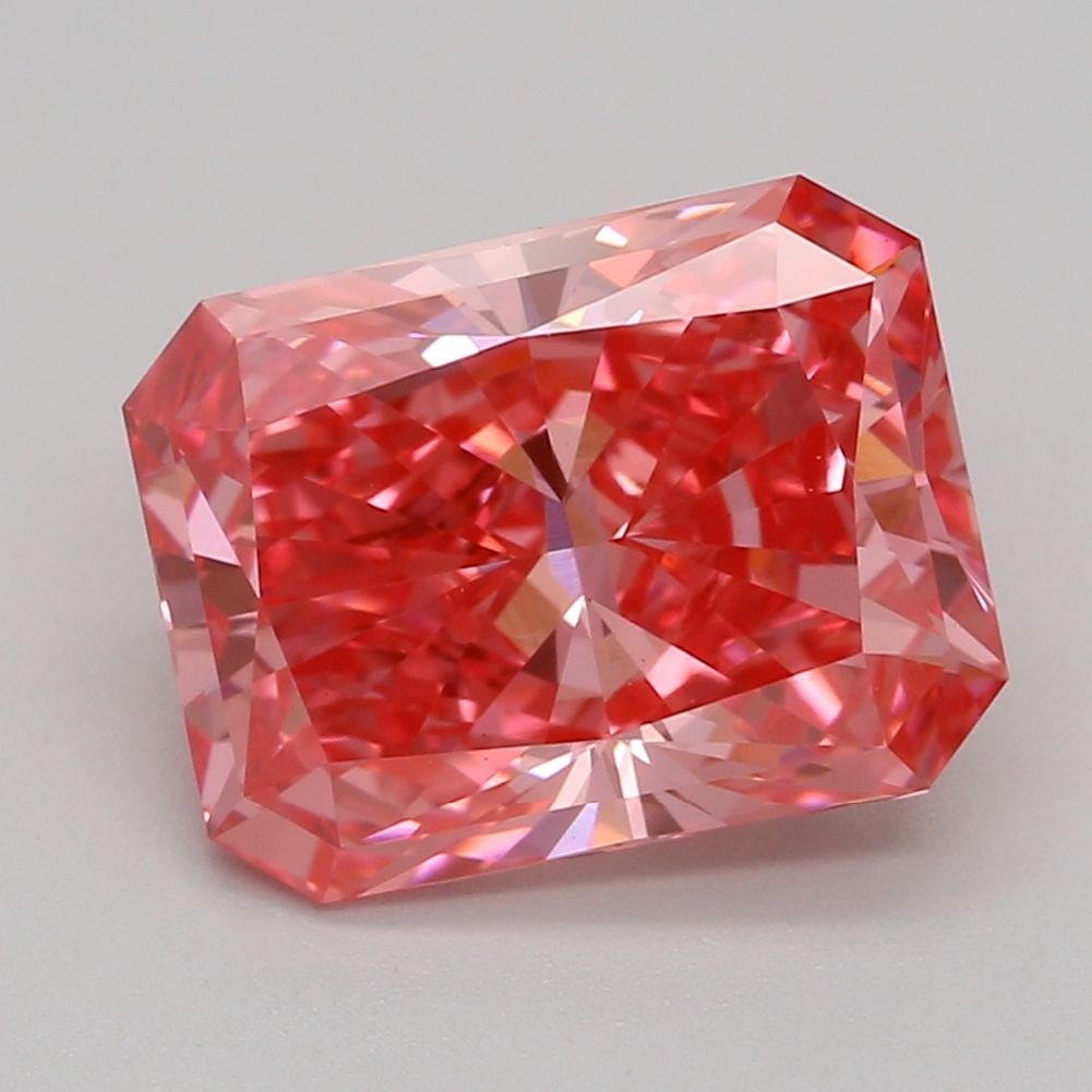 Loose Diamond - RADIANT 2.02ct Fancy Vivid Pink VS1: Loose Diamond - RADIANT 2.02ct Fancy Vivid Pink VS1 Source: This is a real non-mined Diamond that has been grown in a lab Shape: RADIANT Carats: 2.02 Color: Fancy Vivid Pink Certification: IGI Video: