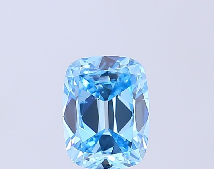 Loose Diamond - CUSHION BRILLIANT 1.05ct Fancy Vivid Blue VS2: Loose Diamond - CUSHION BRILLIANT 1.05ct Fancy Vivid Blue VS2 Source: This is a real non-mined Diamond that has been grown in a lab Shape: CUSHION BRILLIANT Carats: 1.05 Color: Fancy Vivid Blue