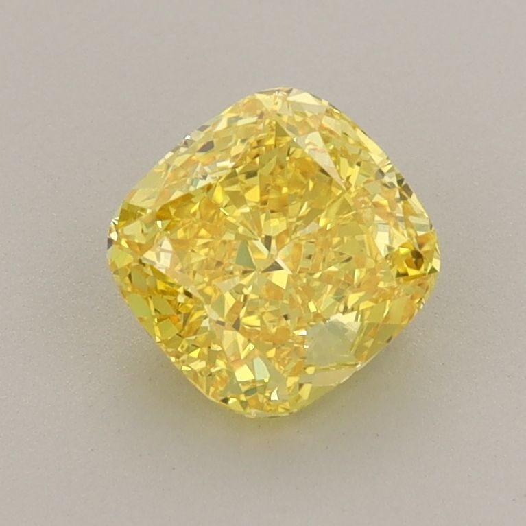 Loose Diamond - CUSHION MODIFIED 1.06ct Fancy Vivid Yellow VVS2: Loose Diamond - CUSHION MODIFIED 1.06ct Fancy Vivid Yellow VVS2 Source: This is a real non-mined Diamond that has been grown in a lab Shape: CUSHION MODIFIED Carats: 1.06 Color: Fancy Vivid Yellow Cer