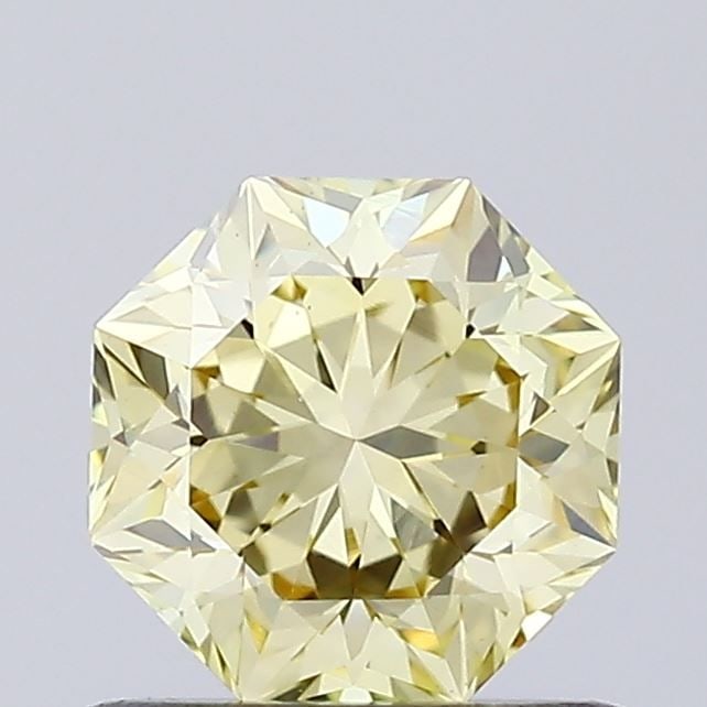 Loose Diamond - OCTAGONAL 0.8ct Fancy Yellow VS1: Loose Diamond - OCTAGONAL 0.8ct Fancy Yellow VS1 Source: This is a real non-mined Diamond that has been grown in a lab Shape: OCTAGONAL Carats: 0.8 Color: Fancy Yellow Certification: IGI Video: