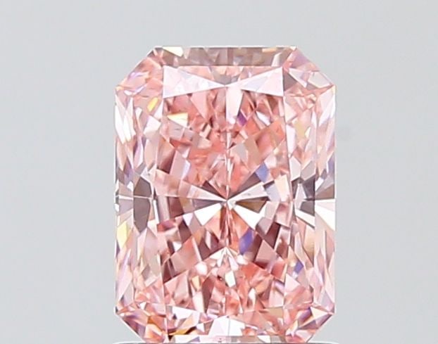 Loose Diamond - RADIANT 1.51ct Fancy Vivid Pink VS2: Loose Diamond - RADIANT 1.51ct Fancy Vivid Pink VS2 Source: This is a real non-mined Diamond that has been grown in a lab Shape: RADIANT Carats: 1.51 Color: Fancy Vivid Pink Certification: IGI Video: