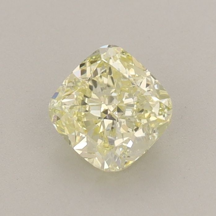 Loose Diamond - CUSHION MODIFIED 0.74ct Fancy Light Yellow VVS2: Loose Diamond - CUSHION MODIFIED 0.74ct Fancy Light Yellow VVS2 Source: This is a real non-mined Diamond that has been grown in a lab Shape: CUSHION MODIFIED Carats: 0.74 Color: Fancy Light Yellow Cer