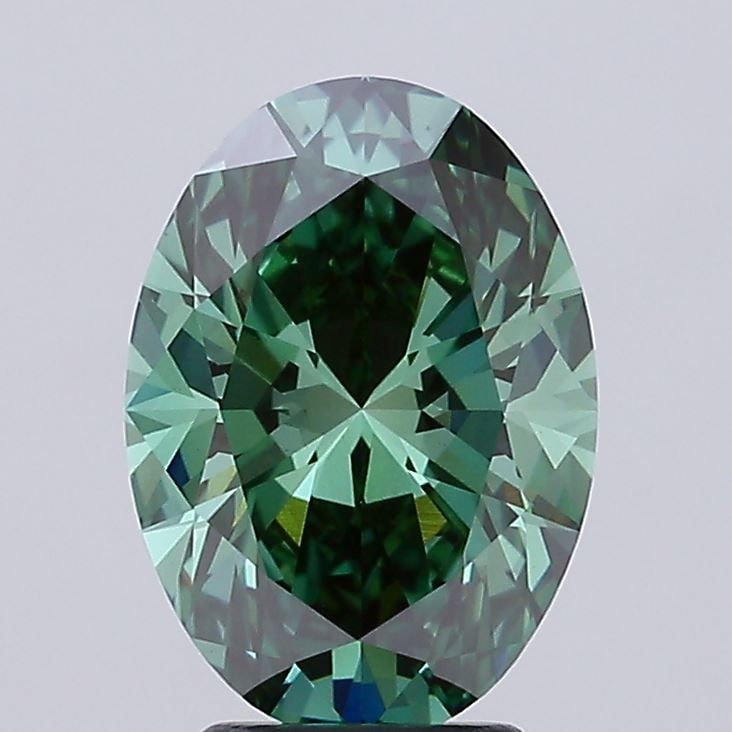 Loose Diamond - OVAL 4.05ct Fancy Vivid Green VS1: Loose Diamond - OVAL 4.05ct Fancy Vivid Green VS1 Source: This is a real non-mined Diamond that has been grown in a lab Shape: OVAL Carats: 4.05 Color: Fancy Vivid Green Certification: IGI Video: