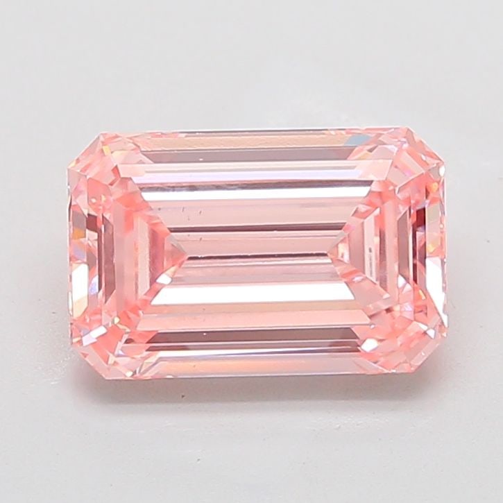 Loose Diamond - EMERALD 5.0ct Fancy Vivid Pink VS2: Loose Diamond - EMERALD 5.0ct Fancy Vivid Pink VS2 Source: This is a real non-mined Diamond that has been grown in a lab Shape: EMERALD Carats: 5.0 Color: Fancy Vivid Pink Certification: IGI Video: