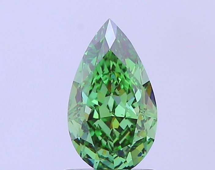 Loose Diamond - PEAR 1.52ct Fancy Vivid Green VS1: Loose Diamond - PEAR 1.52ct Fancy Vivid Green VS1 Source: This is a real non-mined Diamond that has been grown in a lab Shape: PEAR Carats: 1.52 Color: Fancy Vivid Green Certification: IGI Video: