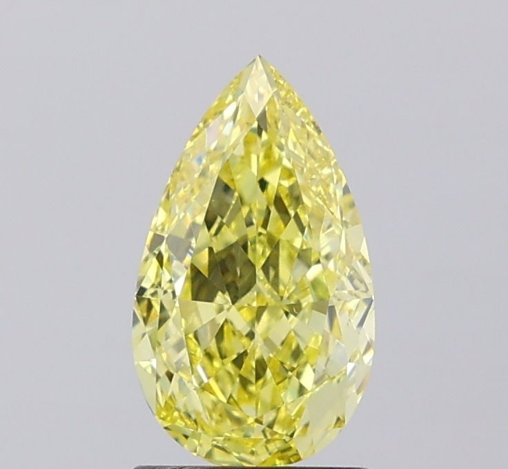 Loose Diamond - PEAR 1.67ct Fancy Vivid Yellow VVS2: Loose Diamond - PEAR 1.67ct Fancy Vivid Yellow VVS2 Source: This is a real non-mined Diamond that has been grown in a lab Shape: PEAR Carats: 1.67 Color: Fancy Vivid Yellow Certification: IGI Video: