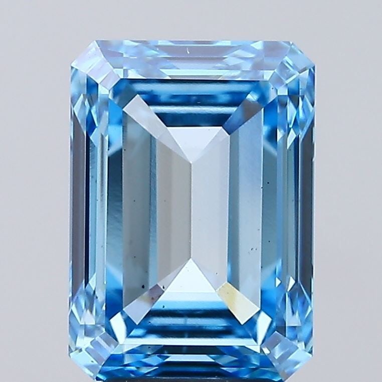 Loose Diamond - EMERALD 5.0ct Fancy Vivid Blue VS2: Loose Diamond - EMERALD 5.0ct Fancy Vivid Blue VS2 Source: This is a real non-mined Diamond that has been grown in a lab Shape: EMERALD Carats: 5.0 Color: Fancy Vivid Blue Certification: IGI Video: