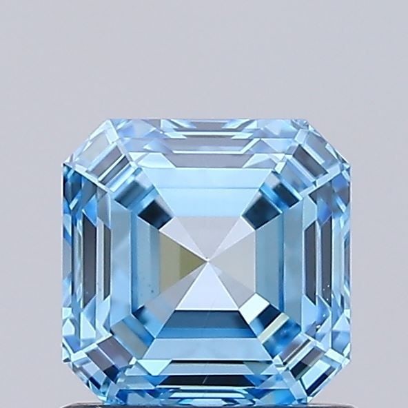 Loose Diamond - ASSCHER 1.01ct Fancy Vivid Blue VS2: Loose Diamond - ASSCHER 1.01ct Fancy Vivid Blue VS2 Source: This is a real non-mined Diamond that has been grown in a lab Shape: ASSCHER Carats: 1.01 Color: Fancy Vivid Blue Certification: IGI Video:
