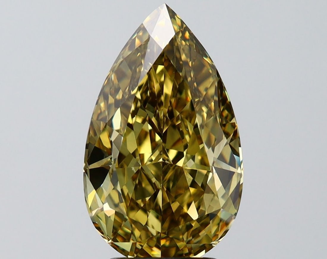 Loose Diamond - PEAR 4.13ct Fancy Gray Yellow VS1 (1 of 1)