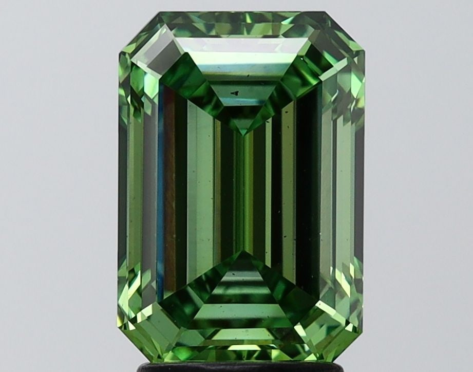 Loose Diamond - EMERALD 3.3ct Fancy Vivid Green VS2 (1 of 1)