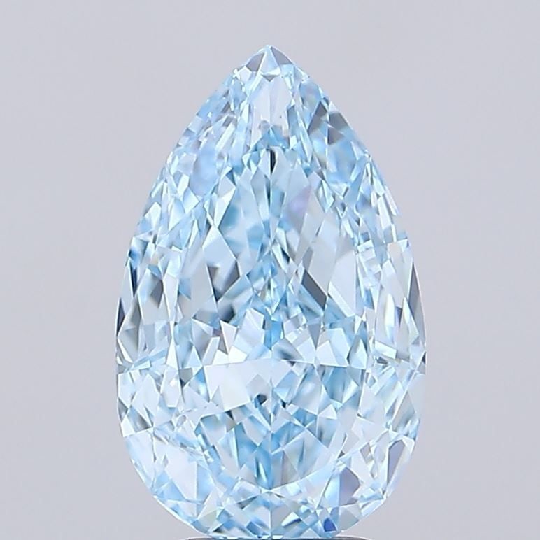 Loose Diamond - PEAR 3.57ct Fancy Vivid Blue VVS2: Loose Diamond - PEAR 3.57ct Fancy Vivid Blue VVS2 Source: This is a real non-mined Diamond that has been grown in a lab Shape: PEAR Carats: 3.57 Color: Fancy Vivid Blue Certification: IGI Video:
