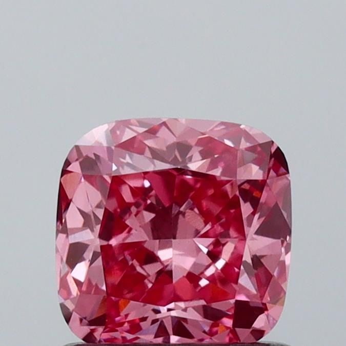 Loose Diamond - CUSHION BRILLIANT 0.79ct Fancy Dark Reddish Pink VVS2: Loose Diamond - CUSHION BRILLIANT 0.79ct Fancy Dark Reddish Pink VVS2 Source: This is a real non-mined Diamond that has been grown in a lab Shape: CUSHION BRILLIANT Carats: 0.79 Color: Fancy Dark Redd