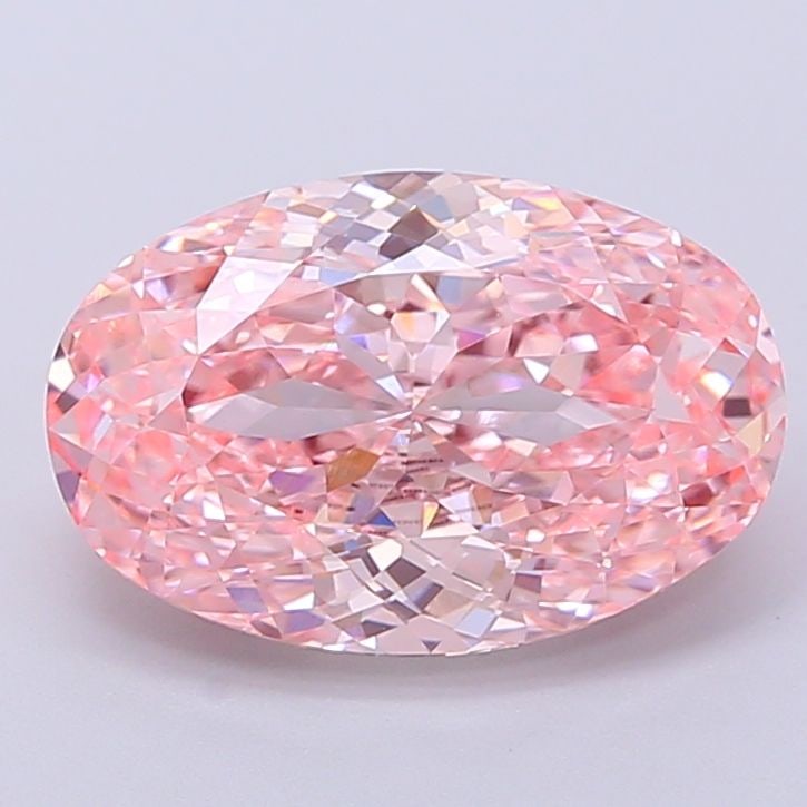Loose Diamond - OVAL 3.76ct Fancy Vivid Pink VVS2: Loose Diamond - OVAL 3.76ct Fancy Vivid Pink VVS2 Source: This is a real non-mined Diamond that has been grown in a lab Shape: OVAL Carats: 3.76 Color: Fancy Vivid Pink Certification: IGI Video: