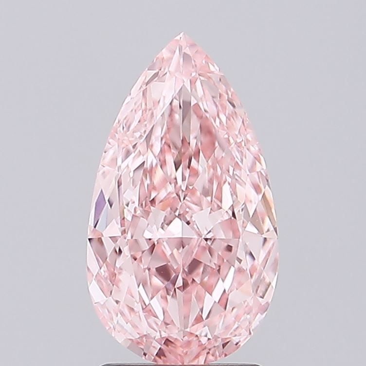 Loose Diamond - PEAR 2.5ct Fancy Vivid Pink VVS2: Loose Diamond - PEAR 2.5ct Fancy Vivid Pink VVS2 Source: This is a real non-mined Diamond that has been grown in a lab Shape: PEAR Carats: 2.5 Color: Fancy Vivid Pink Certification: IGI Video: