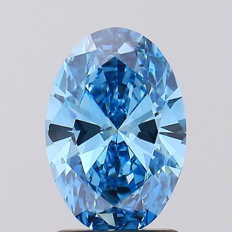 Loose Diamond - OVAL 1.53ct Fancy Vivid Blue VS1: Loose Diamond - OVAL 1.53ct Fancy Vivid Blue VS1 Source: This is a real non-mined Diamond that has been grown in a lab Shape: OVAL Carats: 1.53 Color: Fancy Vivid Blue Certification: IGI Video: Video