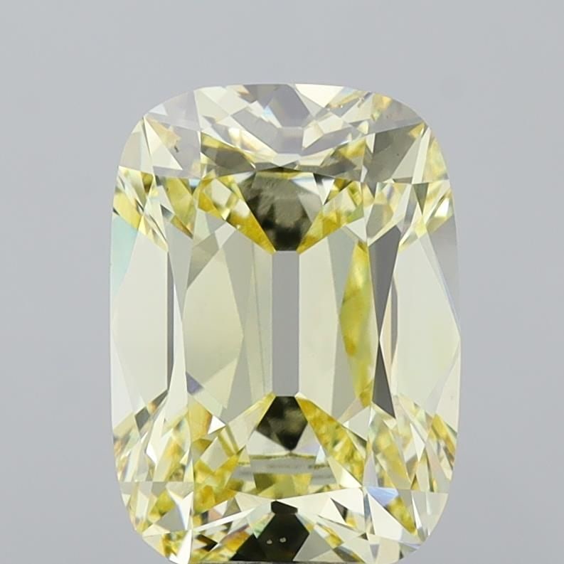 Loose Diamond - CUSHION BRILLIANT 4.07ct Fancy Light Yellow VS1: Loose Diamond - CUSHION BRILLIANT 4.07ct Fancy Light Yellow VS1 Source: This is a real non-mined Diamond that has been grown in a lab Shape: CUSHION BRILLIANT Carats: 4.07 Color: Fancy Light Yellow Ce