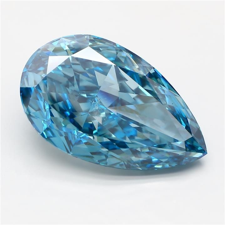 Loose Diamond - PEAR 30.19ct Fancy Vivid Blue VS2 (1 of 1)