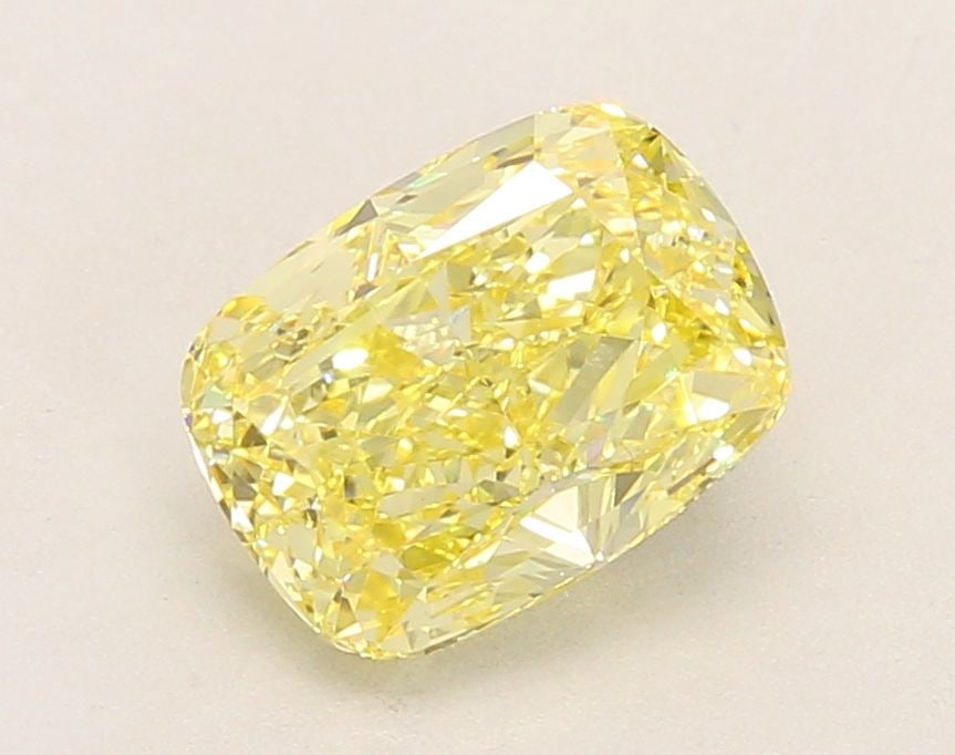 Loose Diamond - CUSHION MODIFIED 2.07ct Fancy Intense Yellow VS1: Loose Diamond - CUSHION MODIFIED 2.07ct Fancy Intense Yellow VS1 Source: This is a real non-mined Diamond that has been grown in a lab Shape: CUSHION MODIFIED Carats: 2.07 Color: Fancy Intense Yellow 