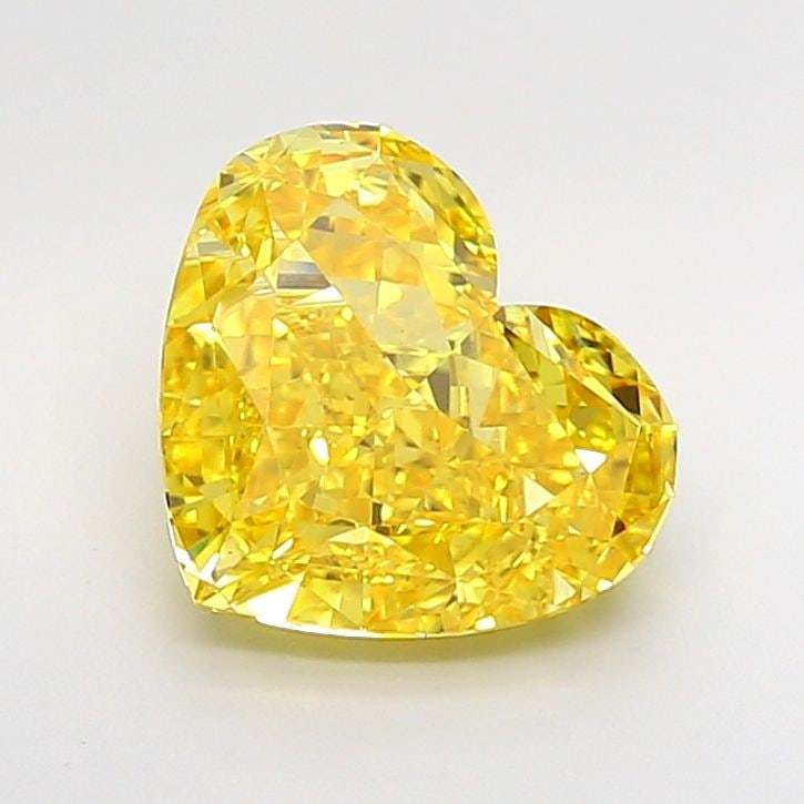 Loose Diamond - HEART 4.51ct Fancy Vivid Yellow VS1: Loose Diamond - HEART 4.51ct Fancy Vivid Yellow VS1 Source: This is a real non-mined Diamond that has been grown in a lab Shape: HEART Carats: 4.51 Color: Fancy Vivid Yellow Certification: IGI Video: