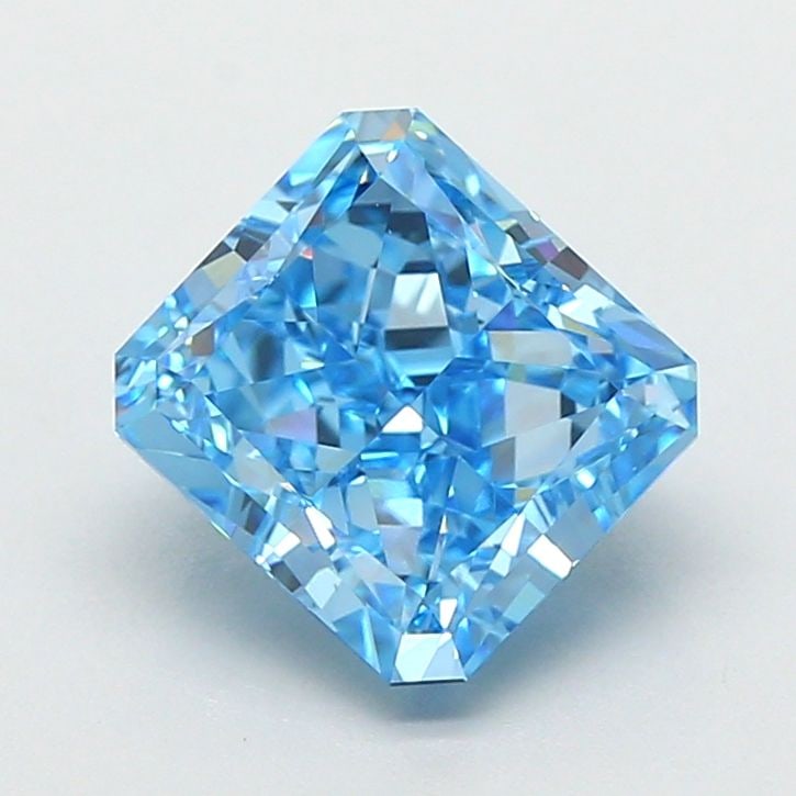Loose Diamond - RADIANT 2.33ct Fancy Vivid Blue VVS2: Loose Diamond - RADIANT 2.33ct Fancy Vivid Blue VVS2 Source: This is a real non-mined Diamond that has been grown in a lab Shape: RADIANT Carats: 2.33 Color: Fancy Vivid Blue Certification: IGI