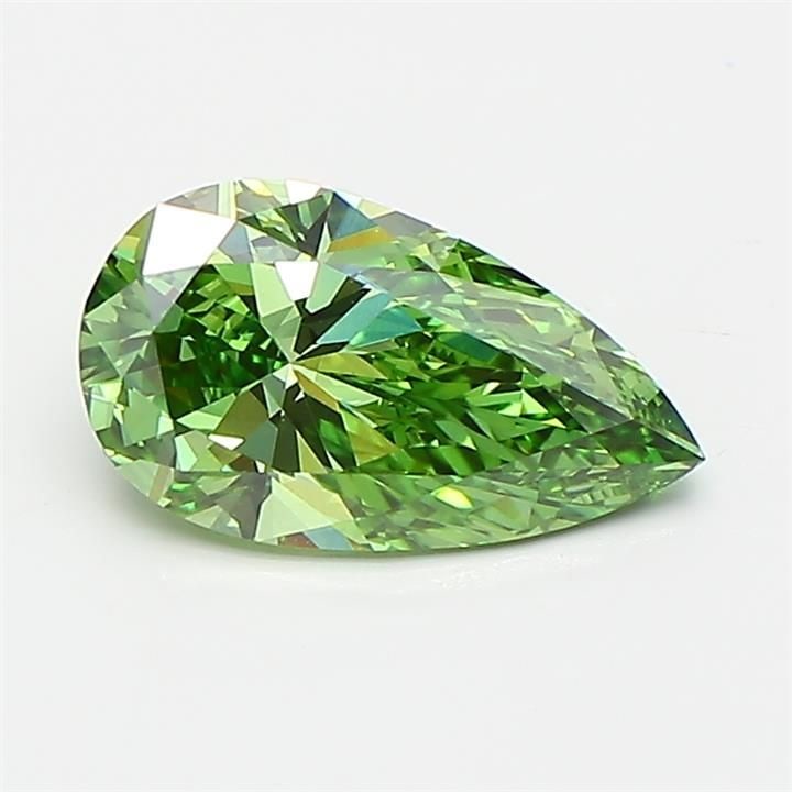 Loose Diamond - PEAR 1.0ct Fancy Vivid Green VVS1: Loose Diamond - PEAR 1.0ct Fancy Vivid Green VVS1 Source: This is a real non-mined Diamond that has been grown in a lab Shape: PEAR Carats: 1.0 Color: Fancy Vivid Green Certification: IGI Video: