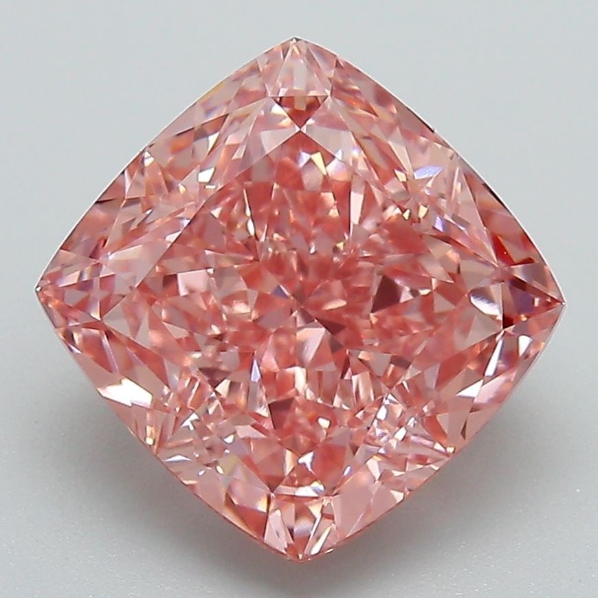 Loose Diamond - CUSHION MODIFIED 4.23ct Fancy Vivid Pink VVS2: Loose Diamond - CUSHION MODIFIED 4.23ct Fancy Vivid Pink VVS2 Source: This is a real non-mined Diamond that has been grown in a lab Shape: CUSHION MODIFIED Carats: 4.23 Color: Fancy Vivid Pink Certifi