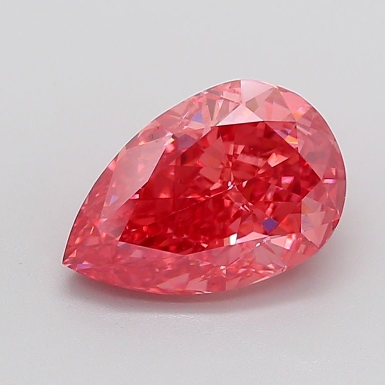 Loose Diamond - PEAR 4.07ct Fancy Vivid Reddish Pink VS1 (1 of 1)
