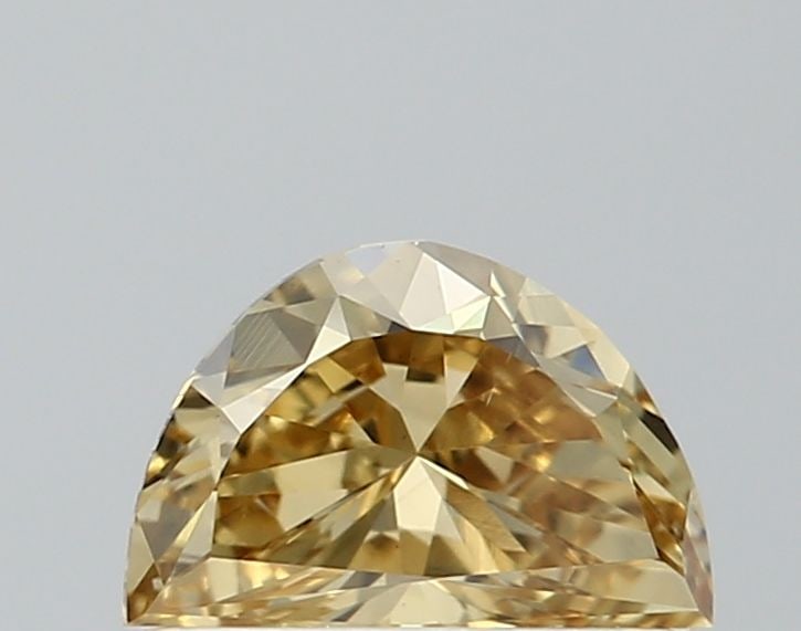 Loose Diamond - HALF MOON 0.44ct Fancy Intense Yellow VS2: Loose Diamond - HALF MOON 0.44ct Fancy Intense Yellow VS2 Source: This is a real non-mined Diamond that has been grown in a lab Shape: HALF MOON Carats: 0.44 Color: Fancy Intense Yellow Certification: