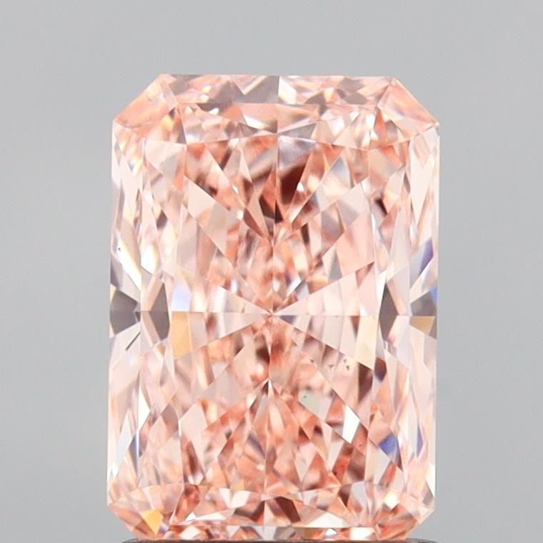 Loose Diamond - RADIANT 1.32ct Fancy Intense Orangey Pink VS1: Loose Diamond - RADIANT 1.32ct Fancy Intense Orangey Pink VS1 Source: This is a real non-mined Diamond that has been grown in a lab Shape: RADIANT Carats: 1.32 Color: Fancy Intense Orangey Pink Certif
