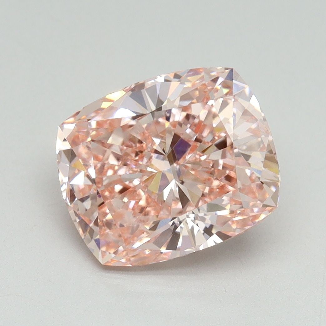 Loose Diamond - CUSHION BRILLIANT 2.92ct Fancy Intense Pink VS1: Loose Diamond - CUSHION BRILLIANT 2.92ct Fancy Intense Pink VS1 Source: This is a real non-mined Diamond that has been grown in a lab Shape: CUSHION BRILLIANT Carats: 2.92 Color: Fancy Intense Pink Ce