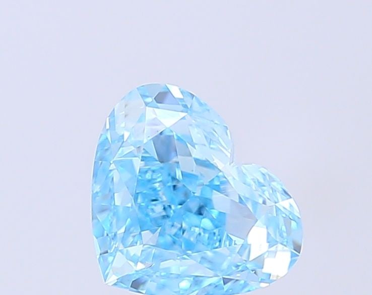 Loose Diamond - HEART 2.04ct Fancy Vivid Blue VS2: Loose Diamond - HEART 2.04ct Fancy Vivid Blue VS2 Source: This is a real non-mined Diamond that has been grown in a lab Shape: HEART Carats: 2.04 Color: Fancy Vivid Blue Certification: IGI Video: