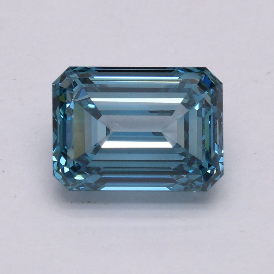 Loose Diamond - EMERALD 2.02ct Fancy Intense Blue VS1: Loose Diamond - EMERALD 2.02ct Fancy Intense Blue VS1 Source: This is a real non-mined Diamond that has been grown in a lab Shape: EMERALD Carats: 2.02 Color: Fancy Intense Blue Certification: IGI
