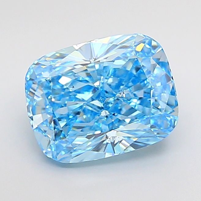 Loose Diamond - CUSHION BRILLIANT 3.67ct Fancy Vivid Blue VS2: Loose Diamond - CUSHION BRILLIANT 3.67ct Fancy Vivid Blue VS2 Source: This is a real non-mined Diamond that has been grown in a lab Shape: CUSHION BRILLIANT Carats: 3.67 Color: Fancy Vivid Blue