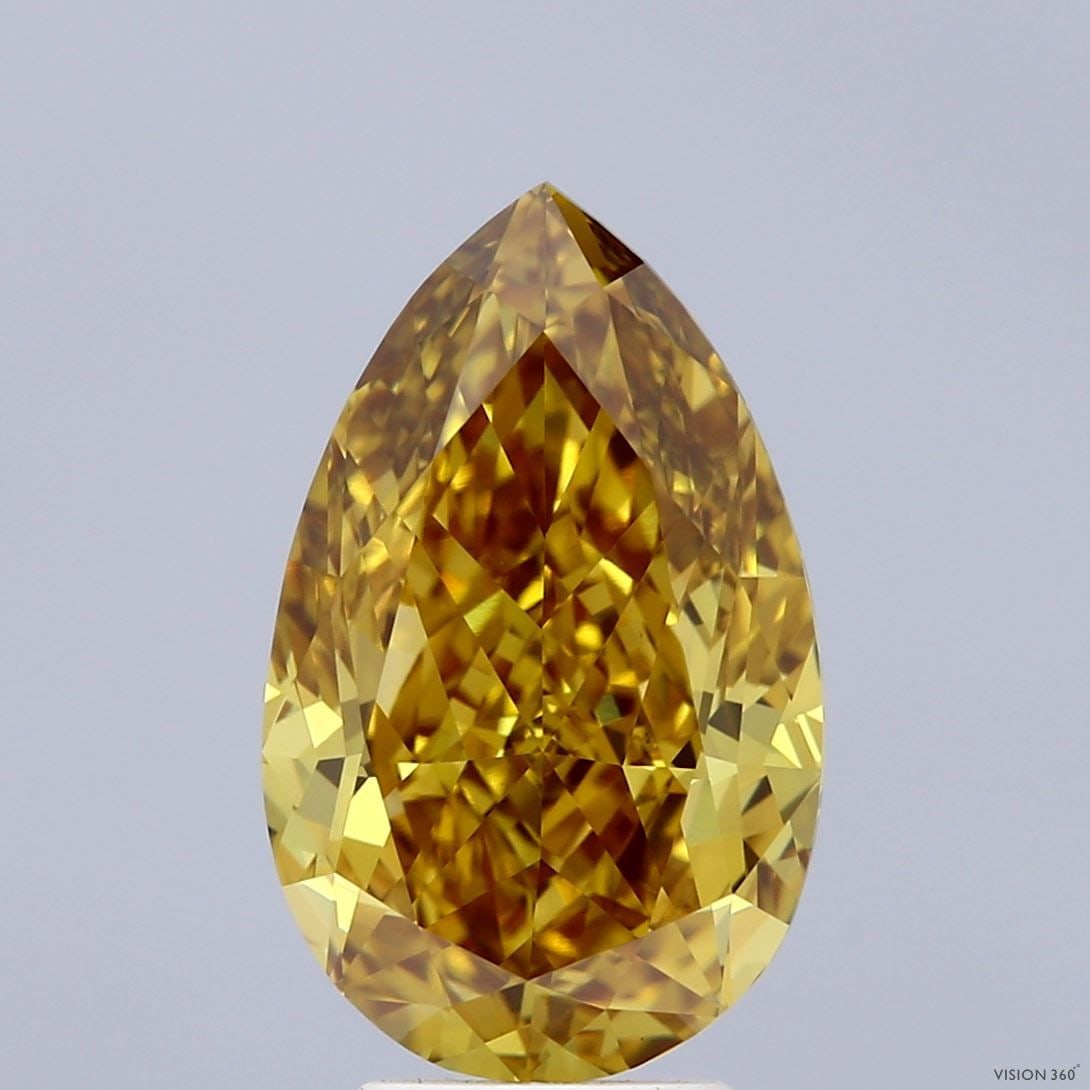 Loose Diamond - PEAR 4.86ct Fancy Intense Yellow VS1: Loose Diamond - PEAR 4.86ct Fancy Intense Yellow VS1 Source: This is a real non-mined Diamond that has been grown in a lab Shape: PEAR Carats: 4.86 Color: Fancy Intense Yellow Certification: IGI Video