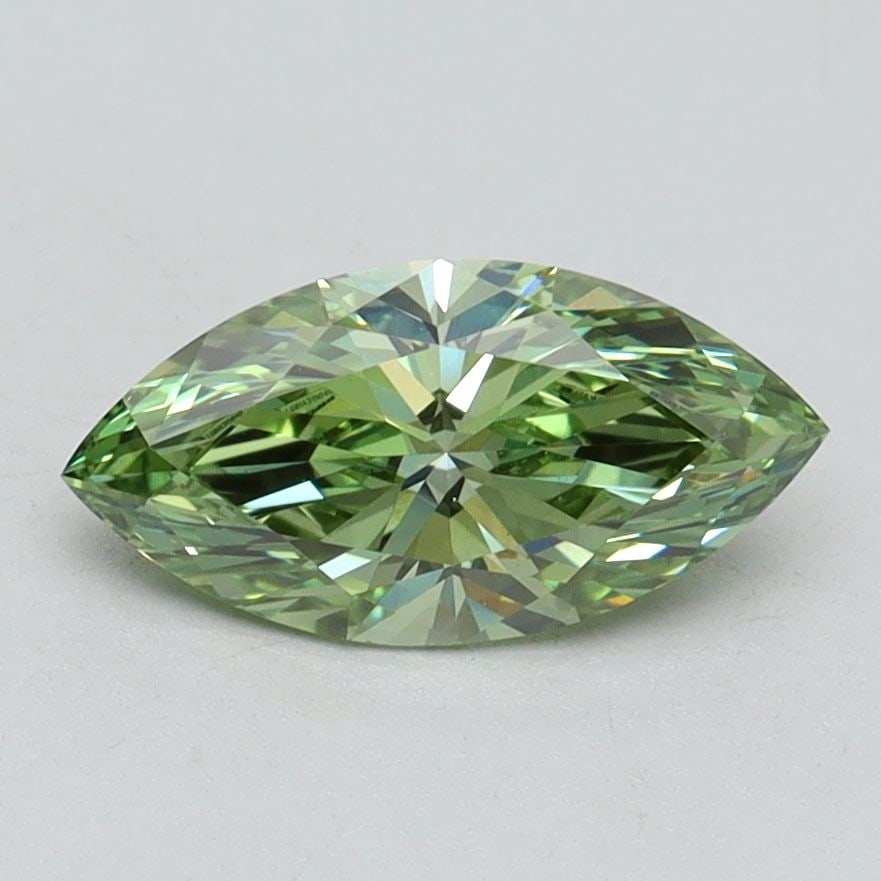 Loose Diamond - MARQUISE 1.03ct Fancy Vivid Green VS1: Loose Diamond - MARQUISE 1.03ct Fancy Vivid Green VS1 Source: This is a real non-mined Diamond that has been grown in a lab Shape: MARQUISE Carats: 1.03 Color: Fancy Vivid Green Certification: IGI
