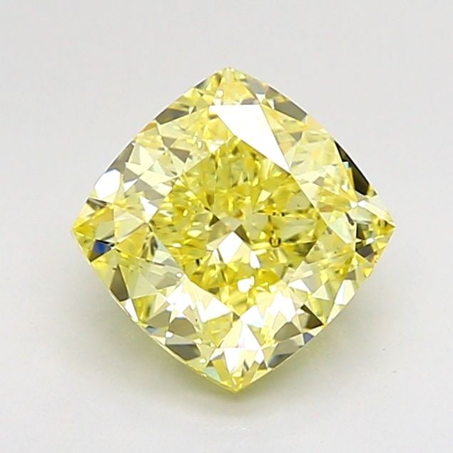 Loose Diamond - CUSHION MODIFIED 1.51ct Fancy Yellow VS2: Loose Diamond - CUSHION MODIFIED 1.51ct Fancy Yellow VS2 Source: This is a real non-mined Diamond that has been grown in a lab Shape: CUSHION MODIFIED Carats: 1.51 Color: Fancy Yellow Certification: I