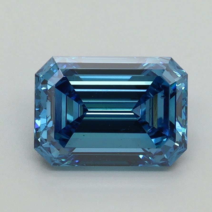 Loose Diamond - EMERALD 2.05ct Fancy Vivid Blue VS2: Loose Diamond - EMERALD 2.05ct Fancy Vivid Blue VS2 Source: This is a real non-mined Diamond that has been grown in a lab Shape: EMERALD Carats: 2.05 Color: Fancy Vivid Blue Certification: IGI Video: