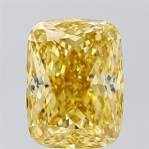Loose Diamond - CUSHION MODIFIED 4.05ct Fancy Intense Yellow VS2: Loose Diamond - CUSHION MODIFIED 4.05ct Fancy Intense Yellow VS2 Source: This is a real non-mined Diamond that has been grown in a lab Shape: CUSHION MODIFIED Carats: 4.05 Color: Fancy Intense Yellow 