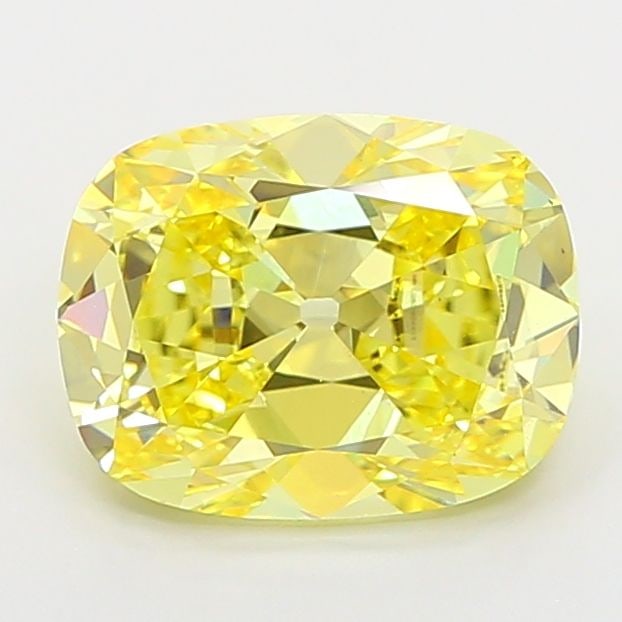 Loose Diamond - CUSHION BRILLIANT 3.03ct Fancy Intense Yellow VS1: Loose Diamond - CUSHION BRILLIANT 3.03ct Fancy Intense Yellow VS1 Source: This is a real non-mined Diamond that has been grown in a lab Shape: CUSHION BRILLIANT Carats: 3.03 Color: Fancy Intense Yello