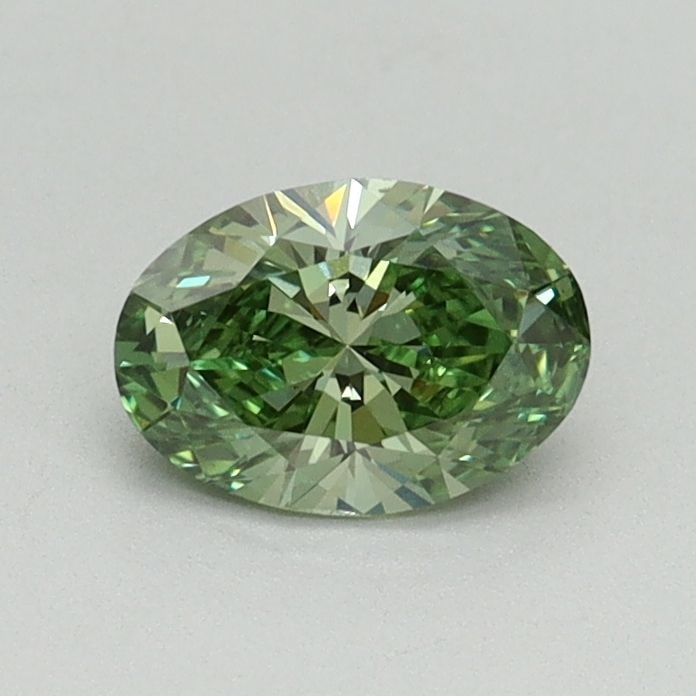 Loose Diamond - OVAL 0.51ct Fancy Vivid Green SI1: Loose Diamond - OVAL 0.51ct Fancy Vivid Green SI1 Source: This is a real non-mined Diamond that has been grown in a lab Shape: OVAL Carats: 0.51 Color: Fancy Vivid Green Certification: IGI Video: