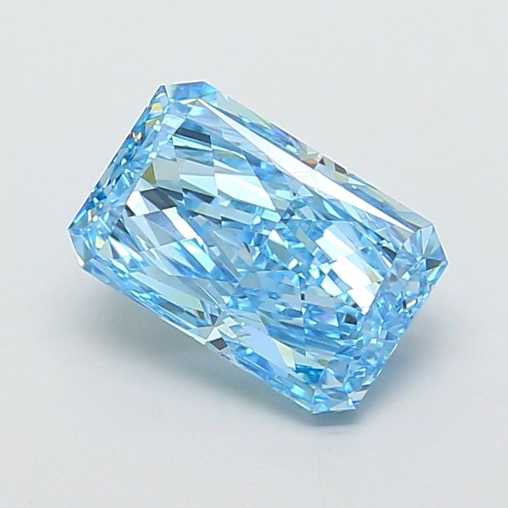 Loose Diamond - RADIANT 4.38ct Fancy Vivid Blue VS1: Loose Diamond - RADIANT 4.38ct Fancy Vivid Blue VS1 Source: This is a real non-mined Diamond that has been grown in a lab Shape: RADIANT Carats: 4.38 Color: Fancy Vivid Blue Certification: IGI Video: