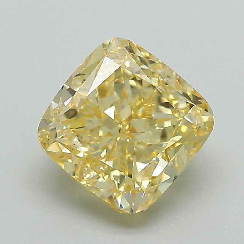 Loose Diamond - CUSHION MODIFIED 1.93ct Fancy Intense Yellow VS1: Loose Diamond - CUSHION MODIFIED 1.93ct Fancy Intense Yellow VS1 Source: This is a real non-mined Diamond that has been grown in a lab Shape: CUSHION MODIFIED Carats: 1.93 Color: Fancy Intense Yellow 