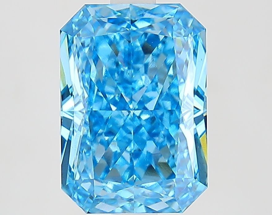 Loose Diamond - RADIANT 3.1ct Fancy Vivid Blue VVS2: Loose Diamond - RADIANT 3.1ct Fancy Vivid Blue VVS2 Source: This is a real non-mined Diamond that has been grown in a lab Shape: RADIANT Carats: 3.1 Color: Fancy Vivid Blue Certification: IGI Video: