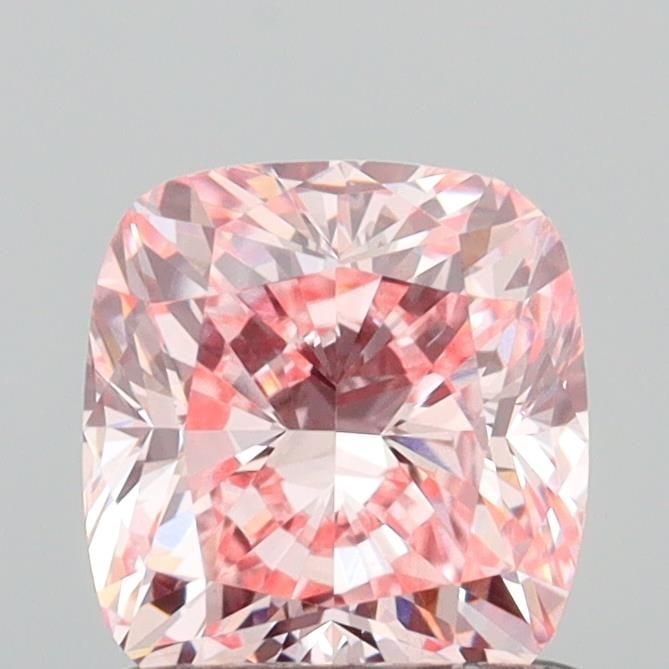Loose Diamond - CUSHION MODIFIED 1.0ct Fancy Vivid Pink VS1: Loose Diamond - CUSHION MODIFIED 1.0ct Fancy Vivid Pink VS1 Source: This is a real non-mined Diamond that has been grown in a lab Shape: CUSHION MODIFIED Carats: 1.0 Color: Fancy Vivid Pink Certificat