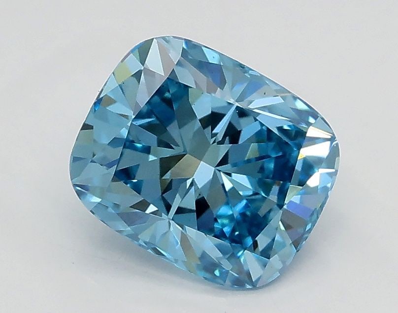 Loose Diamond - CUSHION BRILLIANT 1.22ct Fancy Vivid Blue VS1: Loose Diamond - CUSHION BRILLIANT 1.22ct Fancy Vivid Blue VS1 Source: This is a real non-mined Diamond that has been grown in a lab Shape: CUSHION BRILLIANT Carats: 1.22 Color: Fancy Vivid Blue Certif