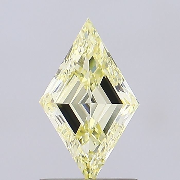 Loose Diamond - LOZENGE 1.02ct Fancy Light Yellow VS1: Loose Diamond - LOZENGE 1.02ct Fancy Light Yellow VS1 Source: This is a real non-mined Diamond that has been grown in a lab Shape: LOZENGE Carats: 1.02 Color: Fancy Light Yellow Certification: IGI Vid