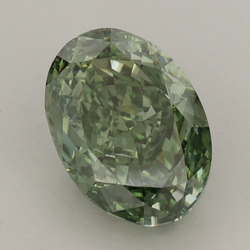 Loose Diamond - OVAL 2.62ct Fancy Vivid Green VS2: Loose Diamond - OVAL 2.62ct Fancy Vivid Green VS2 Source: This is a real non-mined Diamond that has been grown in a lab Shape: OVAL Carats: 2.62 Color: Fancy Vivid Green Certification: IGI Video: