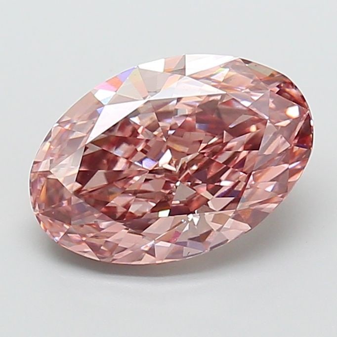 Loose Diamond - OVAL 3.83ct Fancy Intense Brownish Pink SI1: Loose Diamond - OVAL 3.83ct Fancy Intense Brownish Pink SI1 Source: This is a real non-mined Diamond that has been grown in a lab Shape: OVAL Carats: 3.83 Color: Fancy Intense Brownish Pink Certificat